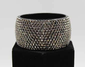 Bronze Strass Breiter Armreif Armband