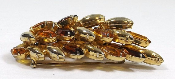 ALICE CAVINESS 3-D Leaf in Amber, Golden Topaz, a… - image 3
