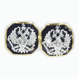 JOAN RIVERS Imperial Russia Two-Headed Eagle Clip on Earrings