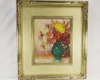 GUSTAVE WIEGAND Ölgemälde "Herbstblumen"