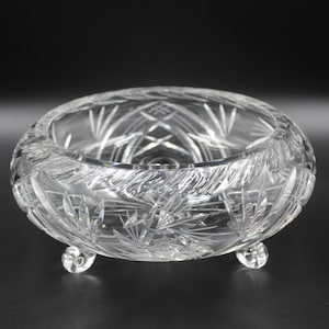 9&quot; Cut Crystal Footed Centerpiece Bowl