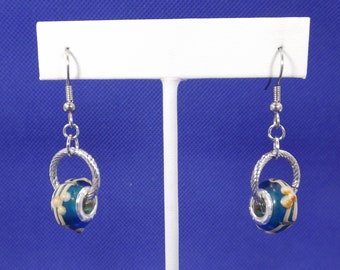 Verfraaide Lampwork Bead Bungelen Oorbellen