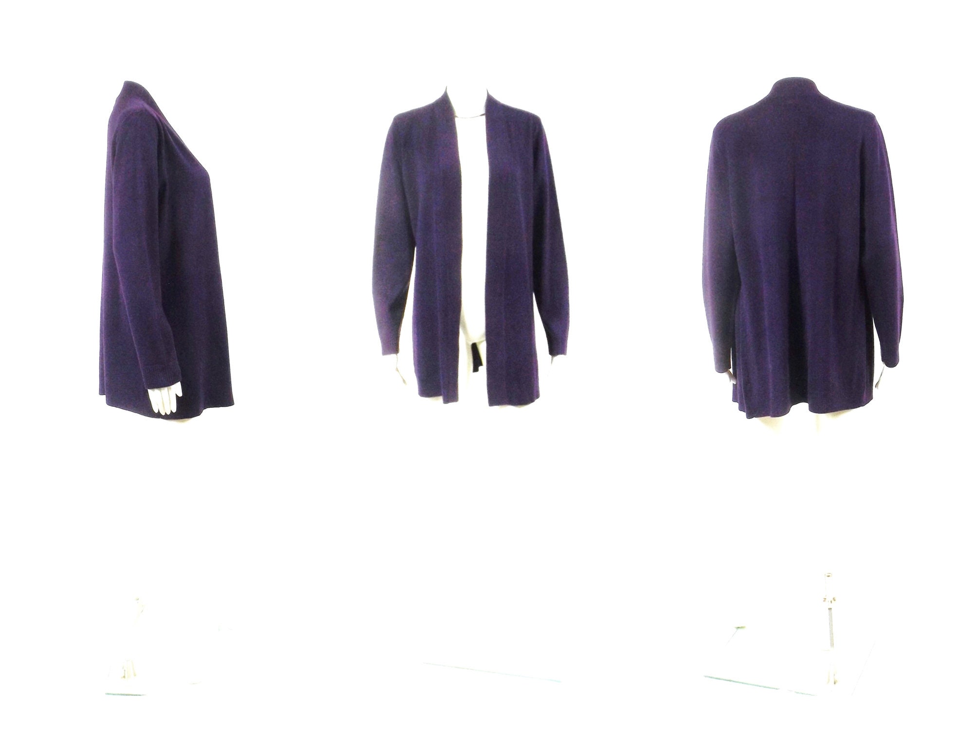 Dark Purple Cardigan - Etsy UK