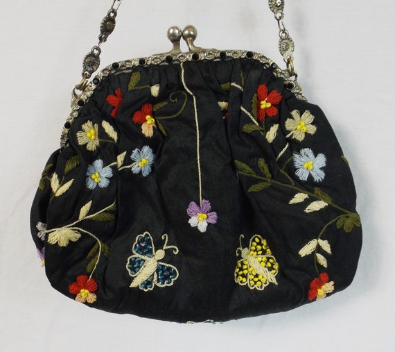 CHRISTIANA Beaded and Embroidered Silk Handbag - image 4