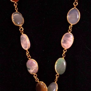 Natural Gemstone Pendant Necklace image 2