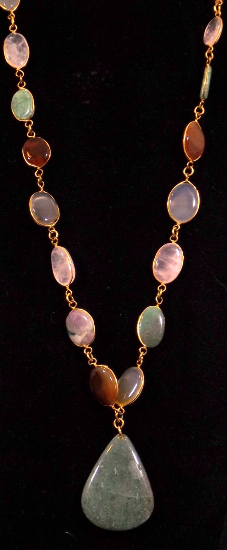 Natural Gemstone Pendant Necklace image 2