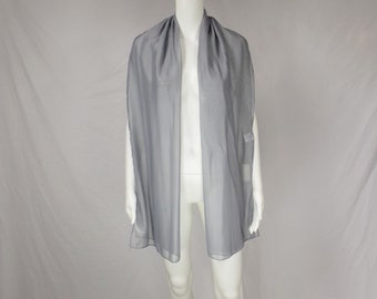 Extralanger Mittelgrauer Chiffonschal