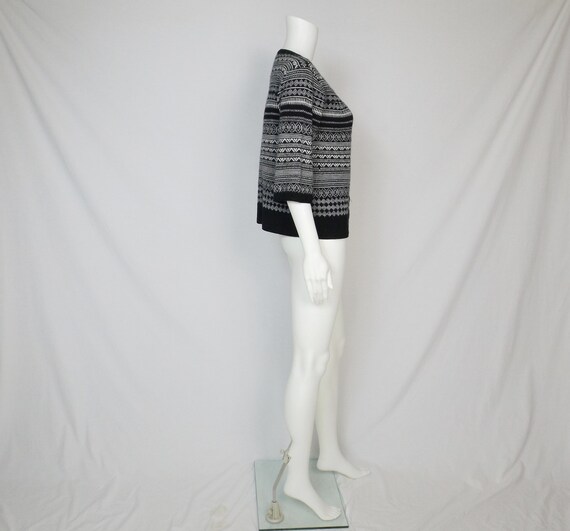STYLE & CO. Black and White Cardigan U S Size P L Petite Large View 3