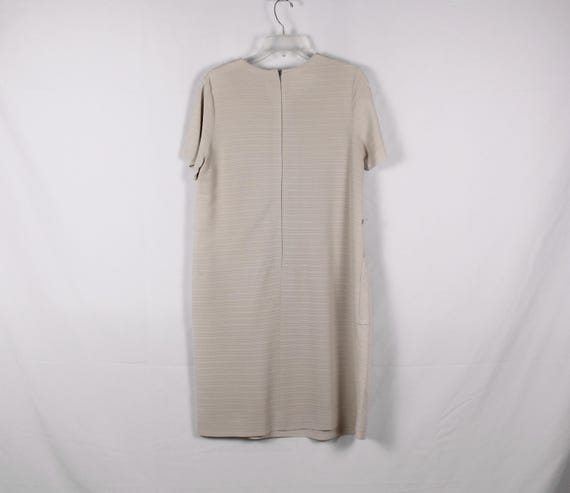 1960's Beige Sheath Dress US Size Large View 2