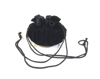 Black Velvet Jewelry Travel Bag