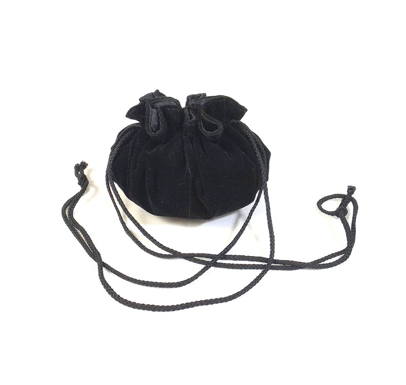 Black Velvet Jewelry Travel Bag Etsy