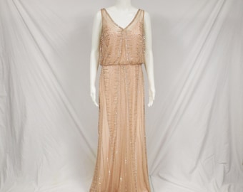 ADRIANNA PAPELL Sequined Evening Gown U. S. Size 10