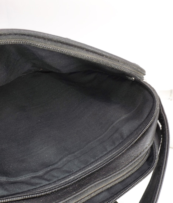 Black Leather Patchwork Shoulder Bag - image 7