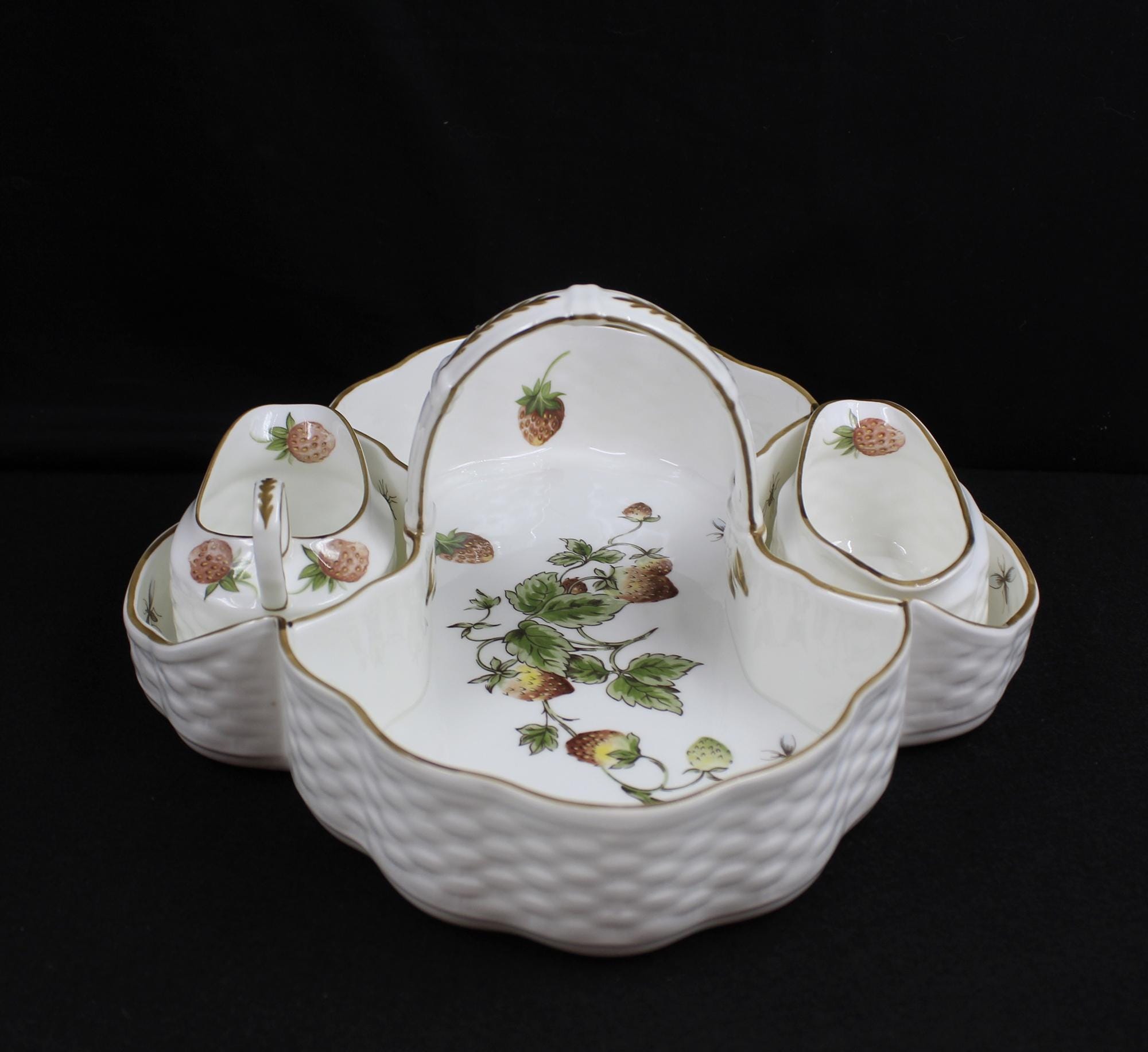フラワーバスケット 3点セット  Coalport コールポート Coalport strawberry - Etsy 日本