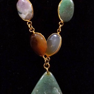 Natural Gemstone Pendant Necklace image 3