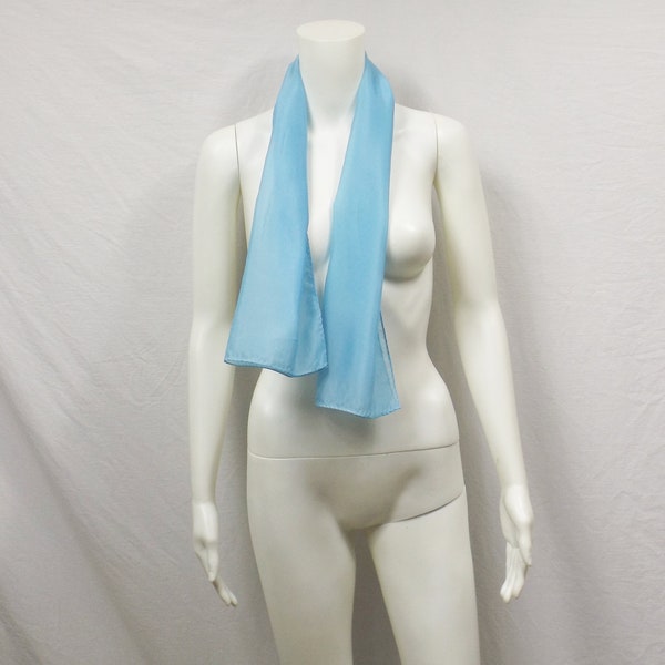 Sky Blue Chiffon Scarf