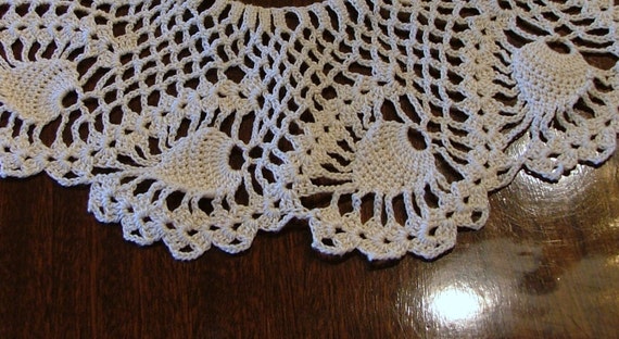 Hand Crocheted Collar Pineapple Pattern - image 2