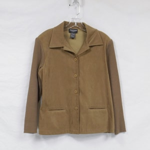 NOTATIONS Button Front Jacket Blazer US Sizze Petite Large PL