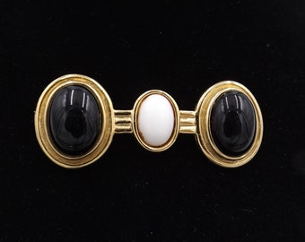 DONALD STANNARD Classic Black and White Brooch