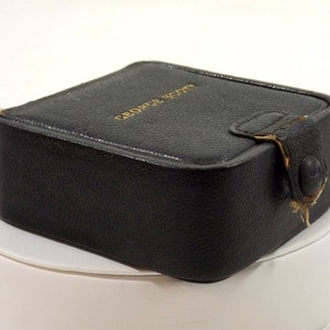 Ca. 1900 Gentleman&#39;s Leather & Suede Stud Box