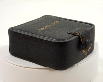 Ca. 1900 Gentleman's Leather & Suede Stud Box