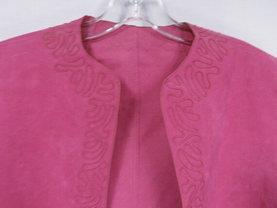 ULTRASUEDE Raspberry Vest with Fancy Couching US … - image 3
