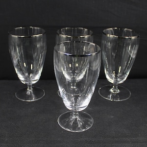 ca. 1966 SCHNEEGATTERN Crystal Iced Tea Goblets Set of 4