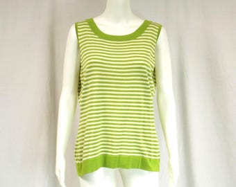 ELLEN TRACY Ärmelloser Baumwoll Pullover US Size L