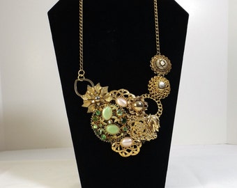 OOAK Upcycled from Vintage Statement Necklace