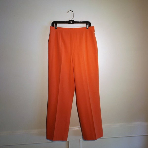 KASPER Coral Orange Slacks Pants Fully Lined Size 12