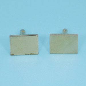 SWANK Gold Tone Rectangular Cuff Links