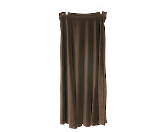 BRITISH KAKI stretchy corduroy pull-on rok Amerikaanse maat Large L
