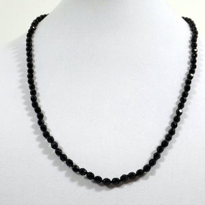 Hand Tied Jet Glass Bead Necklace image 2