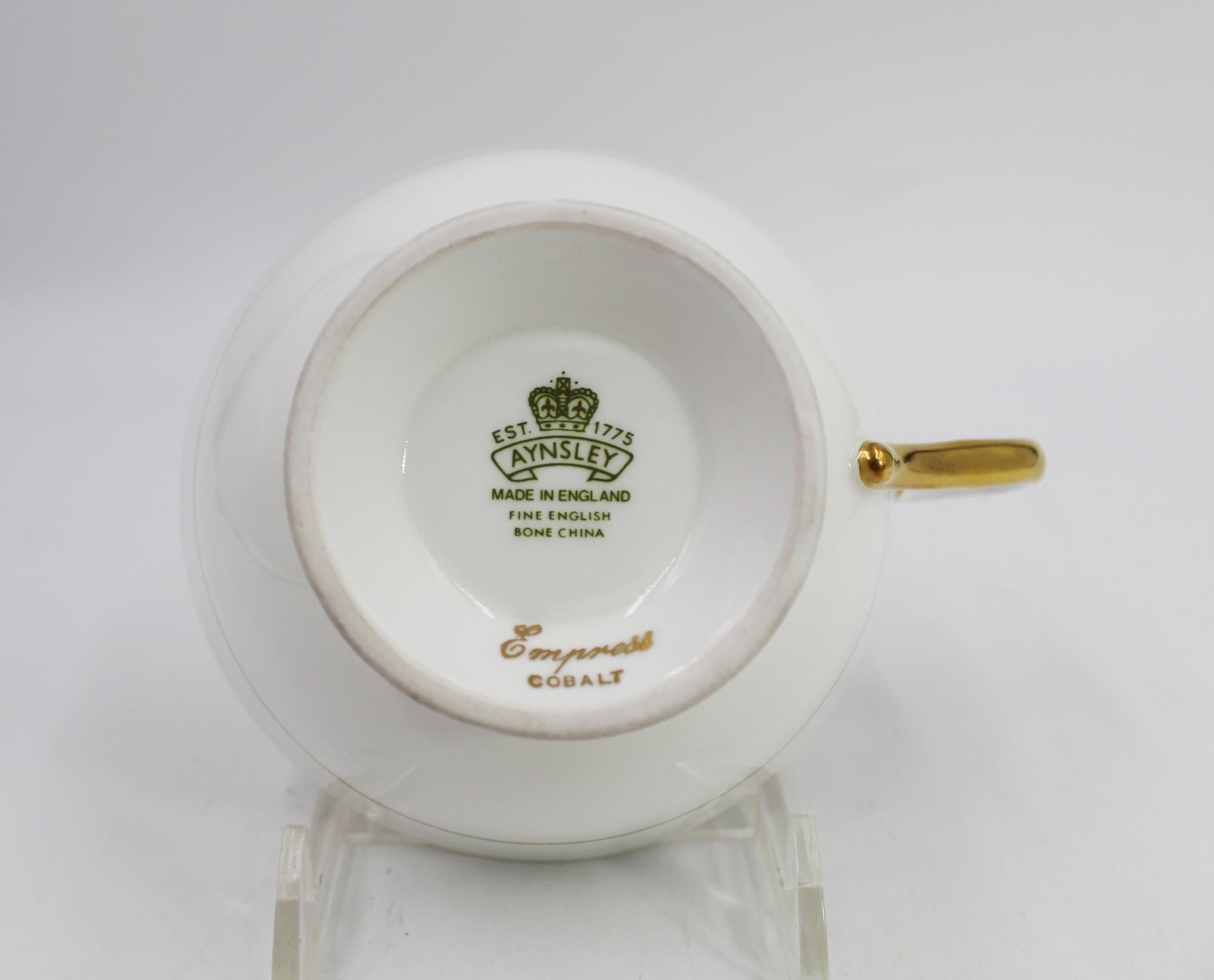 AYNSLEY Empress Cobalt Cup and Saucer Set - Etsy