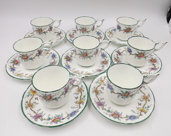 1948年頃 COALPORT アルカディア デミタスカップ＆ソーサー 8個セット