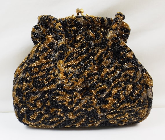 NETTIE ROSENSTEIN  Beaded Tiger Print Handbag - image 2