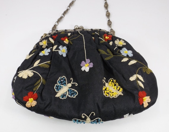 CHRISTIANA Beaded and Embroidered Silk Handbag - image 5