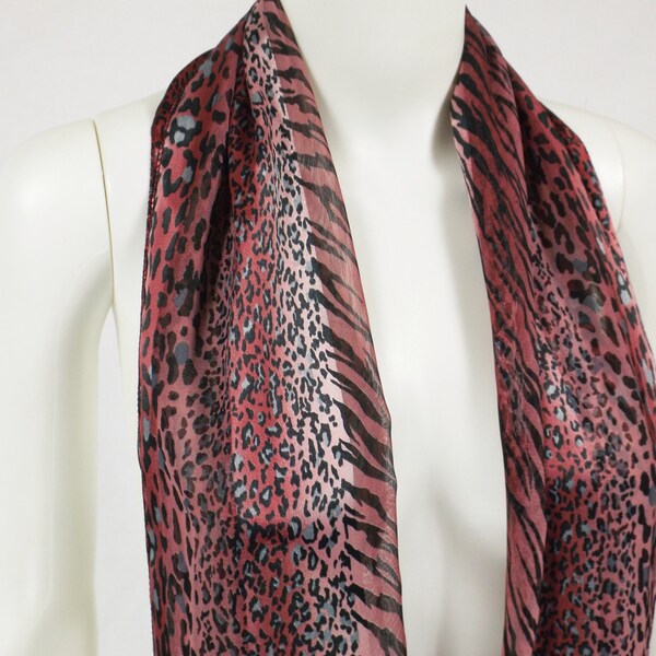 Leopard Print Scarf Etsy