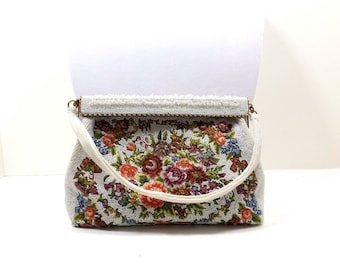 Ed B. ROBINSON Bead and Petit Point Handbag