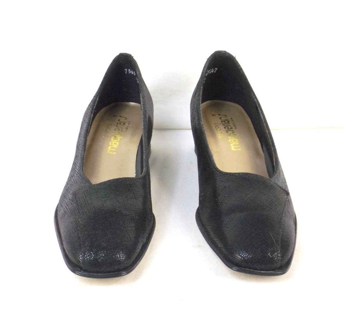 CALIFORNIA MAGDESIANS Black Leather Pumps Size 7M Etsy