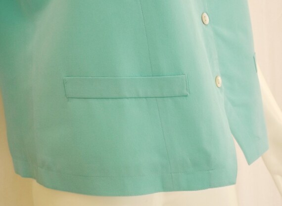 STEPHANIE ANDREWS Aquamarine Silk Vest Size M - image 5