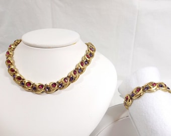 CROWN TRIFARI Necklace and Bracelet Set