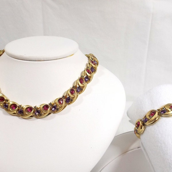 CROWN TRIFARI Necklace and Bracelet Set