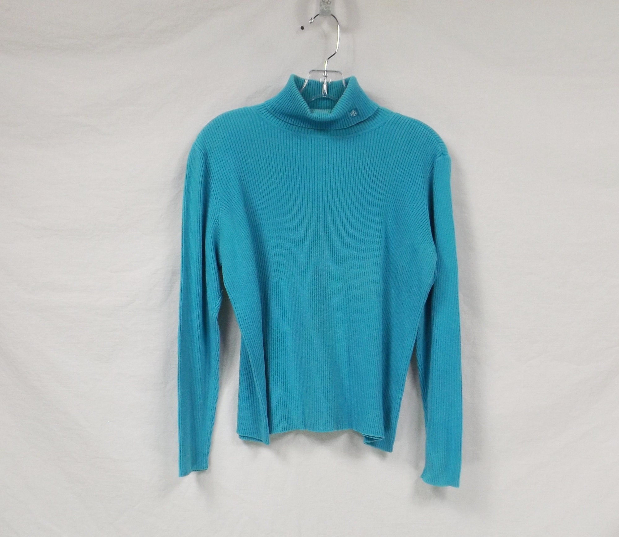 Vintage Ann Taylor factory blue half sleeve sweater terry cloth material
