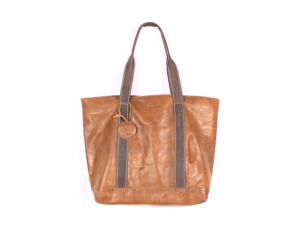 ANDREW PHILLIPS Two Tone Leather Executive Tote Bag EUC