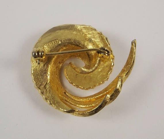 SPHINX Gold Tone Swirl Brooch - image 4