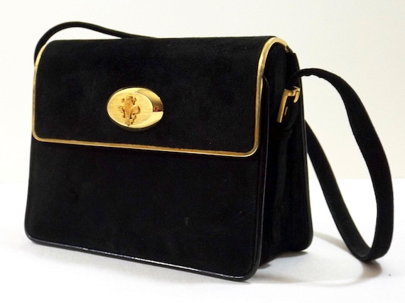 NETTIE ROSENSTEIN Black Suede Shoulder Bag - image 2