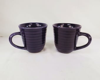 ACCUEIL TENDANCES Purple Mugs Set of Two (2)