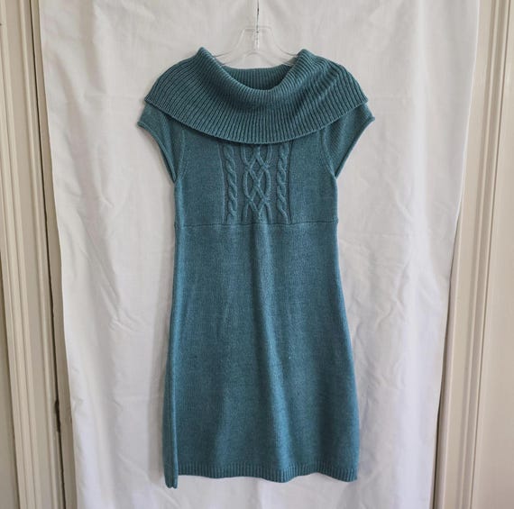 mudd knit dress Teal Sweater US Size Large L (or Medium) summer knitting dress