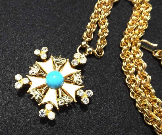 NETTIE ROSENSTEIN Star and Crown Pendant Necklace - image 4